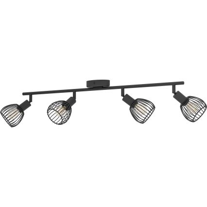 Eglo - Strahler 4xE14/40W/230V schwarz