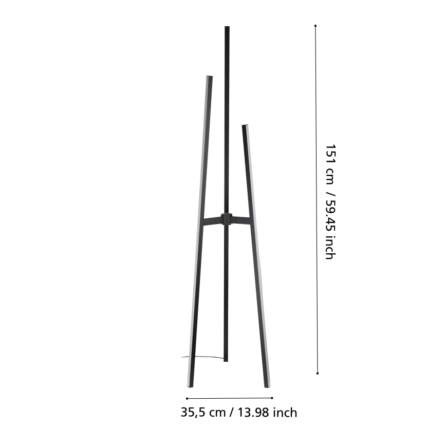 Eglo - LED-Stehleuchte LED/30W/230V schwarz