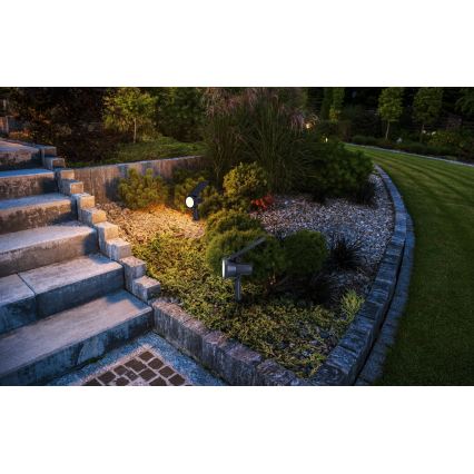 Eglo - LED RGBW dimmbare Solarlampe LED/3W/4,5V IP44 schwarz + Fernbedienung