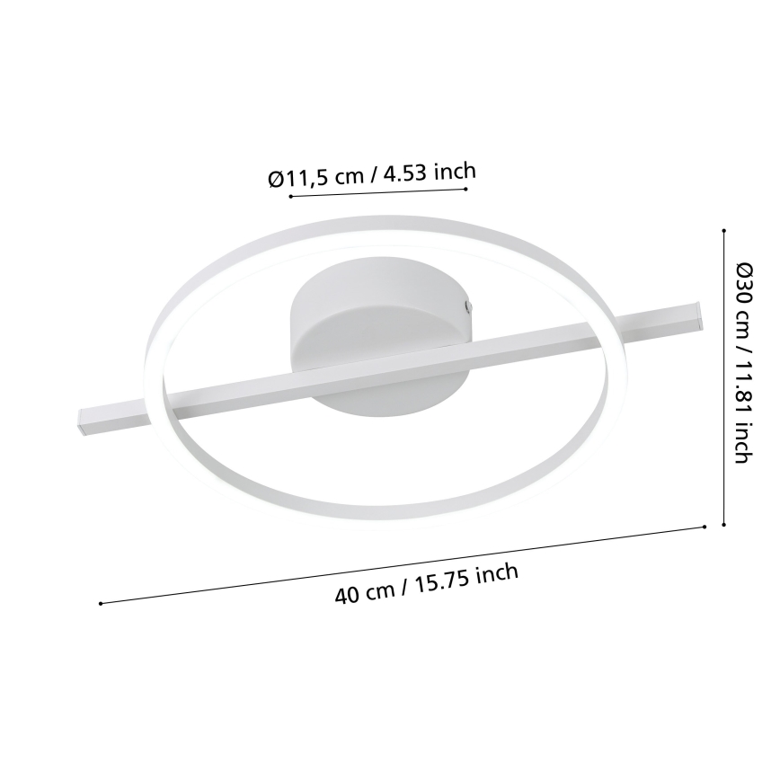 Eglo - Dimmbare LED-RGBW-Deckenleuchte LED/17W/230V 2700-6500K weiß + Fernbedienung