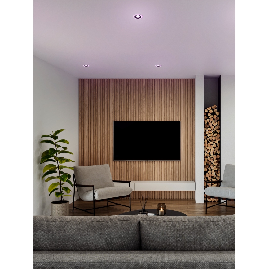 Eglo - 3er-Set LED RGBW dimmbare Badezimmer-Einbauleuchten LED/3,8W/230V 2700-6500K IP44 + Fernbedienung