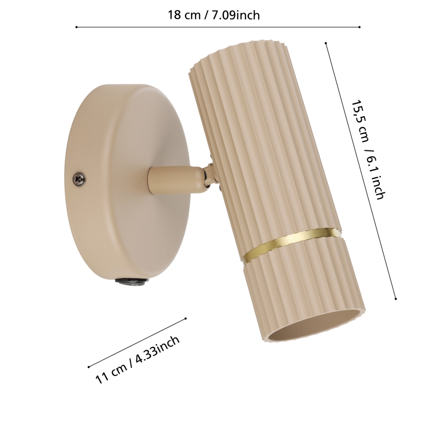 Eglo - LED-Wandleuchte 1xGU10/5W/230V 3000K beige