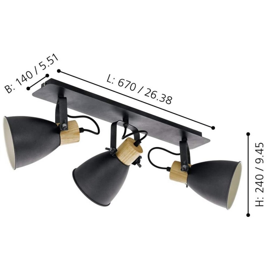 Eglo - Deckenstrahler 3xE27/40W/230V