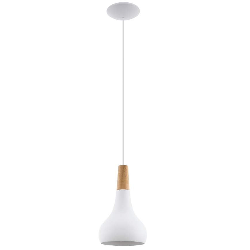 Eglo - Hängeleuchte an Schnur 1xE27/60W/230V d 18 cm weiß - FSC-zertifiziert