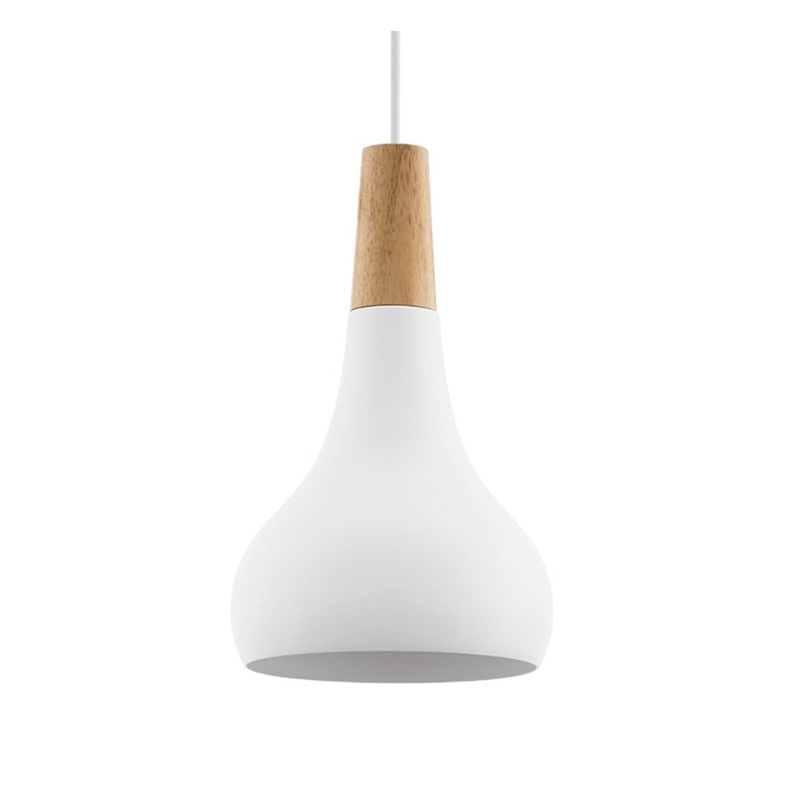 Eglo - Hängeleuchte an Schnur 1xE27/60W/230V d 18 cm weiß - FSC-zertifiziert