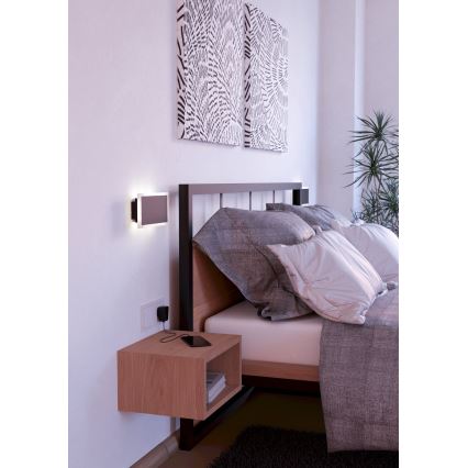 Eglo - LED-Wandleuchte LED/12W/230V 3000K 12x23 cm schwarz