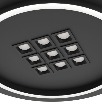 Eglo - Dimmbare LED-Deckenleuchte LED/21,4W/230V 2700-6500K schwarz + Fernbedienung