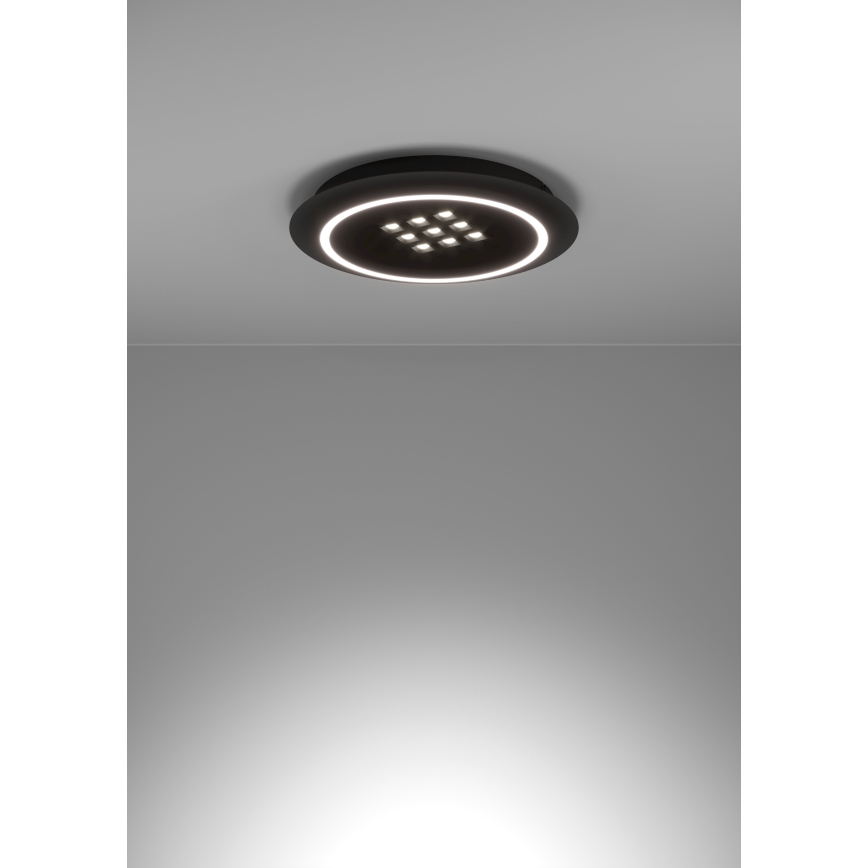 Eglo - Dimmbare LED-Deckenleuchte LED/21,4W/230V 2700-6500K schwarz + Fernbedienung