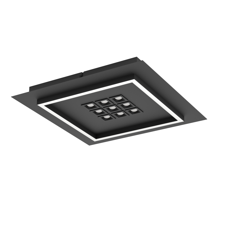 Eglo - Dimmbare LED-Deckenleuchte LED/21,4W/230V 2700-6500K schwarz + Fernbedienung