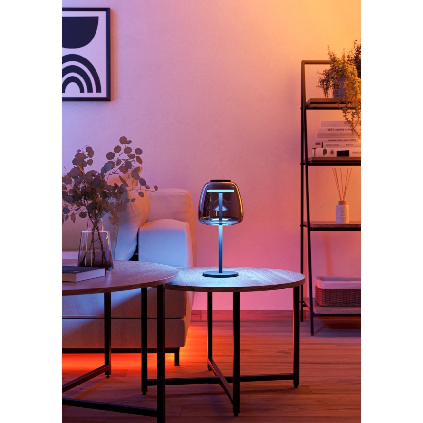 Eglo - LED RGBW dimmbare Tischleuchte LED/7,7W/230V 2700-6500K rauchfarben