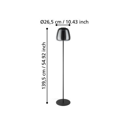 Eglo - LED RGBW dimmbare Stehlampe LED/15,5W/230V 2700-6500K rauchfarben