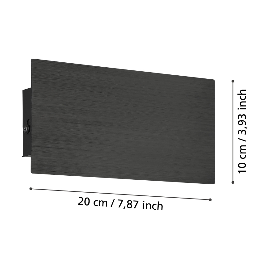 Eglo - LED-Wandleuchte LED/6W/230V 3000K schwarz