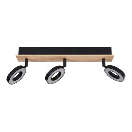 Eglo - LED Einbaustrahler 3xLED/4,2W/230V schwarz/braun