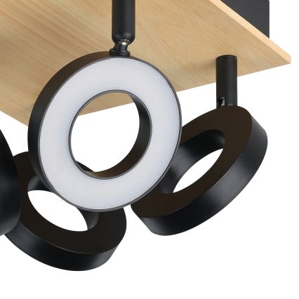 Eglo - LED-Einbaustrahler 4xLED/4,2W/230V schwarz/braun