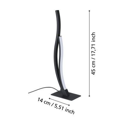 Eglo - LED-Tischleuchte LED/12W/230V 4000K schwarz