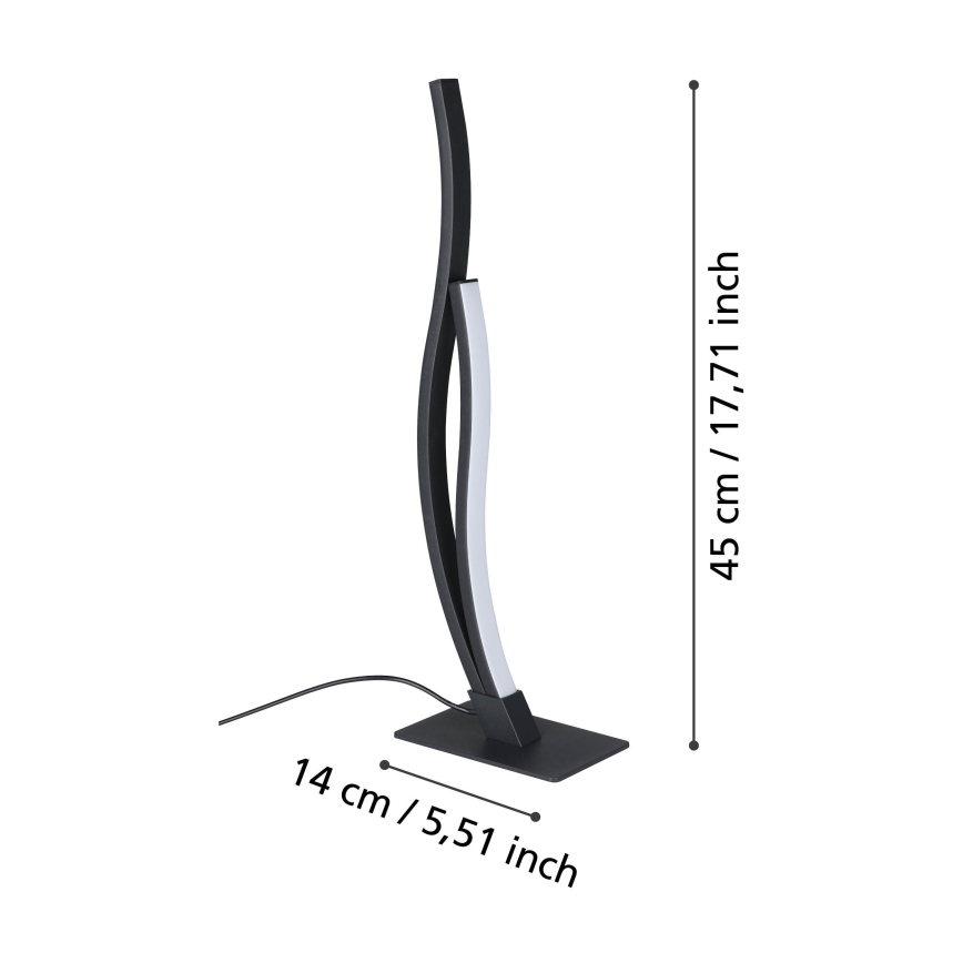 Eglo - LED-Tischleuchte LED/12W/230V 4000K schwarz