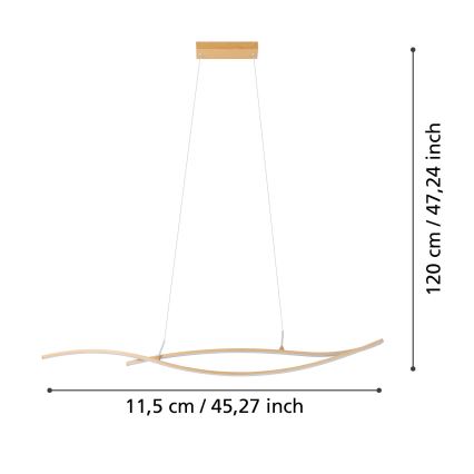 Eglo - LED-Hängeleuchte LED/20W/230V 4000K beige