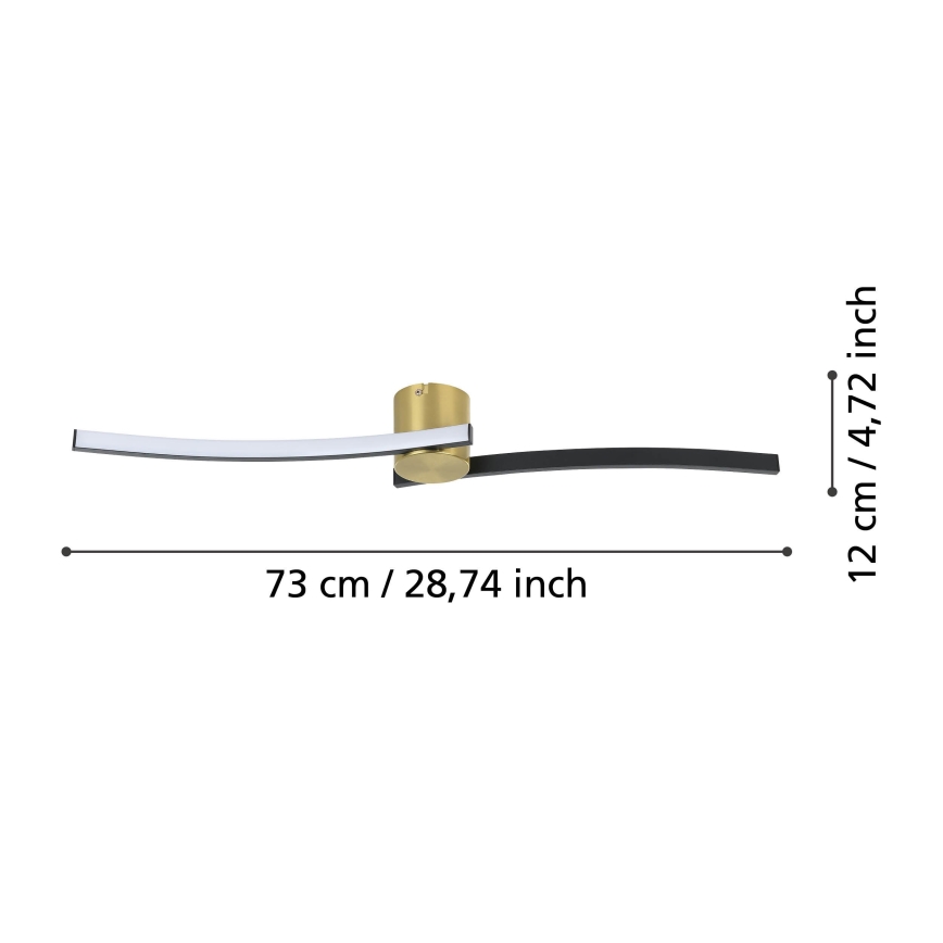 Eglo - LED-Deckenleuchte LED/12W/230V 4000K schwarz