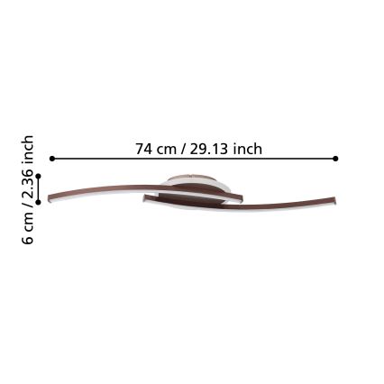 Eglo - LED-Deckenleuchte LED/12W/230V 4000K kupfern