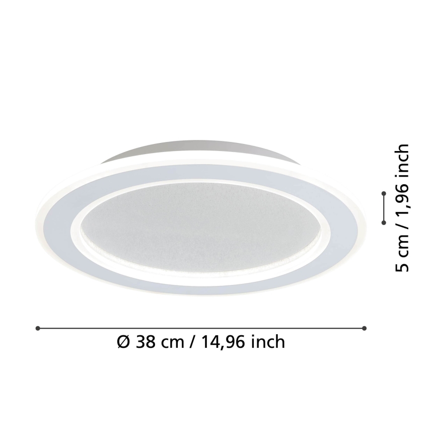Eglo - Dimmbare LED-Deckenleuchte LED/20W/230V 2700-6500K weiß + Fernbedienung