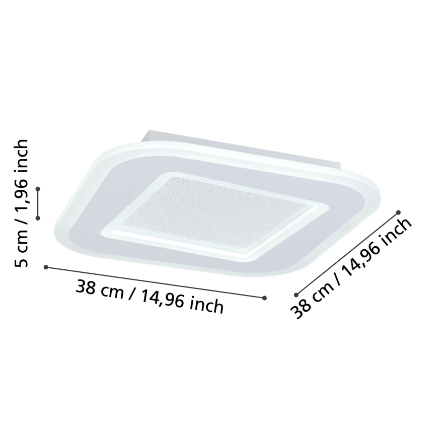 Eglo - Dimmbare LED-Deckenleuchte LED/20W/230V 2700-6500K weiß + Fernbedienung