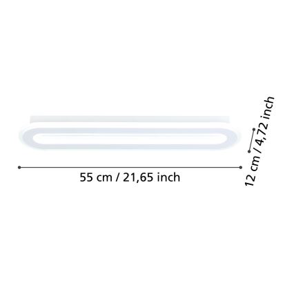 Eglo - Dimmbare LED-Deckenleuchte LED/20W/230V 2700-6500K weiß + Fernbedienung