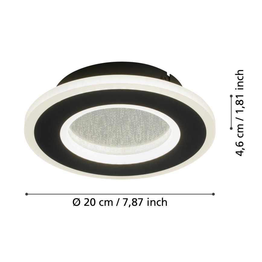 Eglo - LED-Wandleuchte LED/12W/230V 4000K schwarz