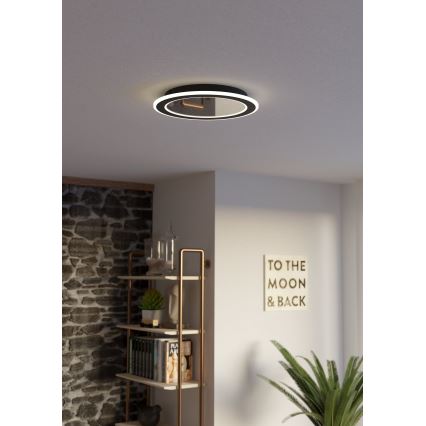 Eglo - Dimmbare LED-Deckenleuchte LED/20W/230V 2700-6500K schwarz + Fernbedienung