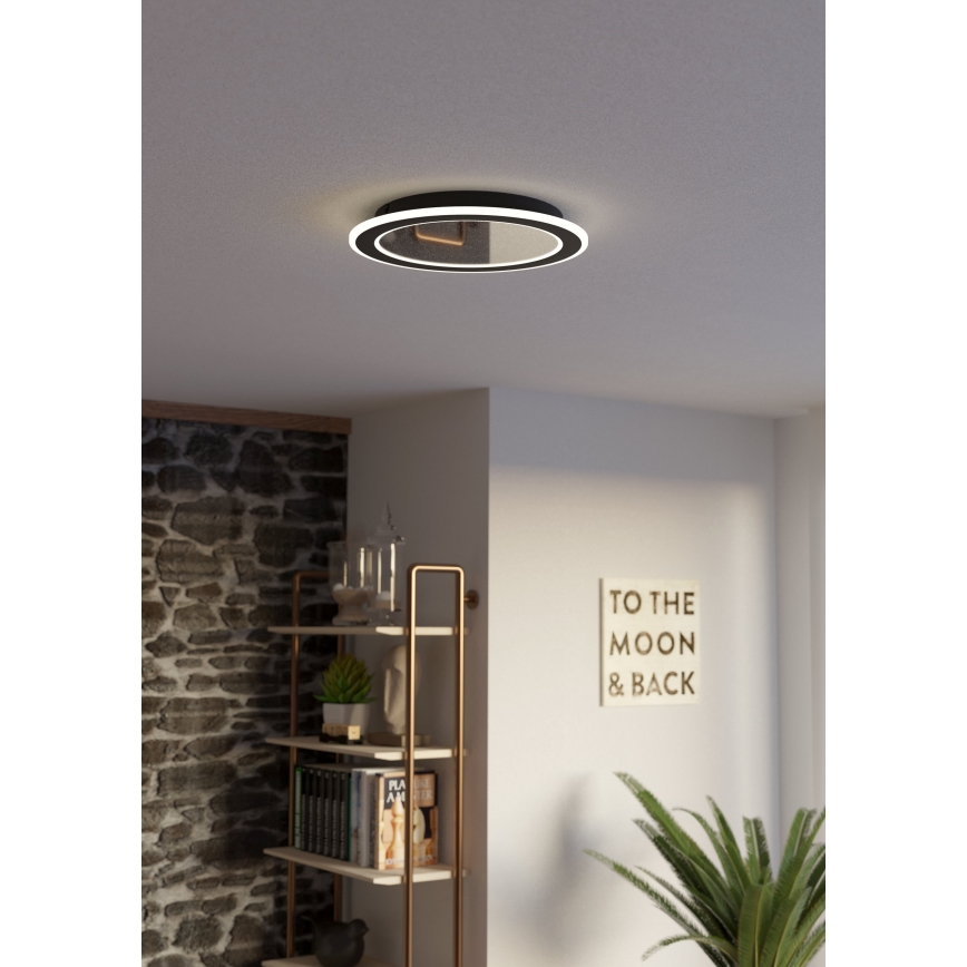 Eglo - Dimmbare LED-Deckenleuchte LED/20W/230V 2700-6500K schwarz + Fernbedienung