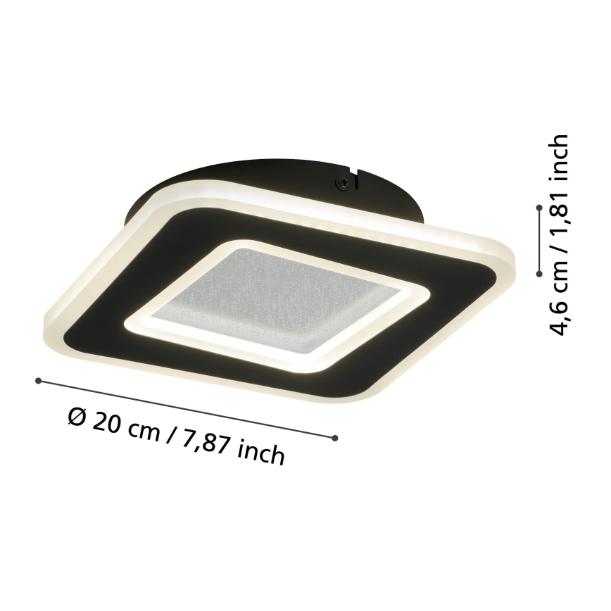 Eglo - LED-Wandleuchte LED/12W/230V 4000K schwarz
