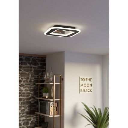 Eglo - Dimmbare LED-Deckenleuchte LED/20W/230V 2700-6500K schwarz + Fernbedienung