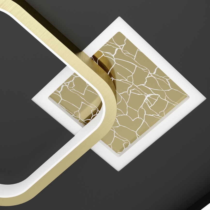 Eglo - LED Deckenleuchte LED/16,2W/230V + LED/9,2W 38x38 cm schwarz/gold