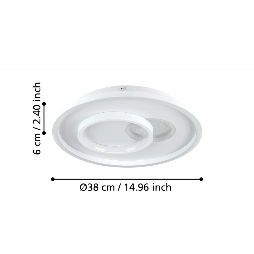 Eglo - LED-Deckenleuchte LED/14W/230V + LED/8,5W Ø 38 cm, weiß