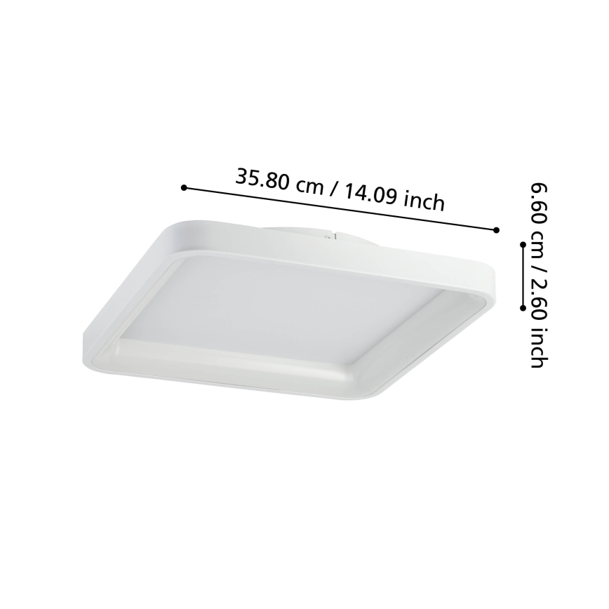 Eglo - Dimmbare LED-Deckenleuchte LORETELLO LED/12W/230V weiß + Fernbedienung