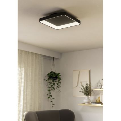 Eglo - Dimmbare LED-Deckenleuchte LED/12W/230V 2700-6500K schwarz + Fernbedienung