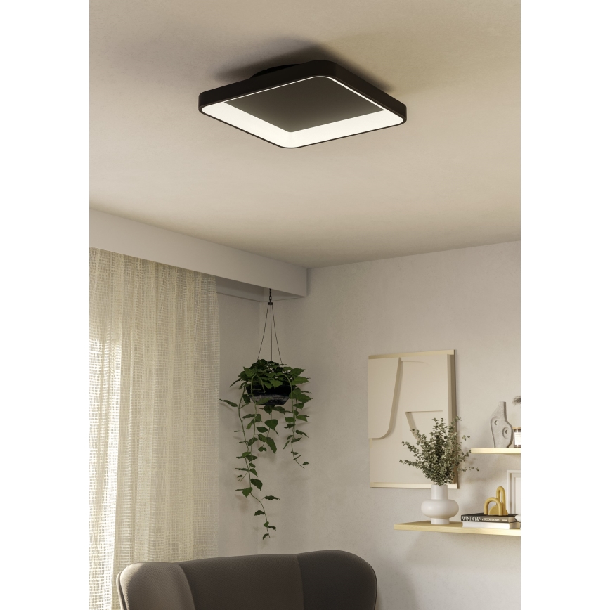 Eglo - Dimmbare LED-Deckenleuchte LED/12W/230V 2700-6500K schwarz + Fernbedienung