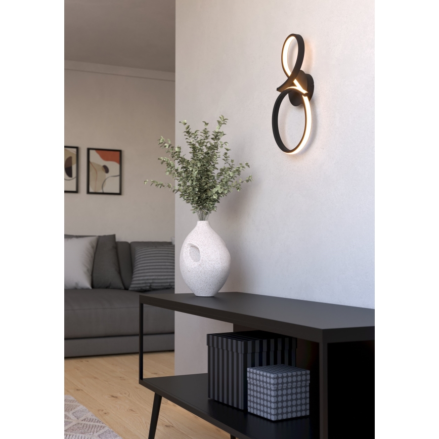 Eglo - LED-Wandleuchte LED/11,4W/230V 3000K schwarz