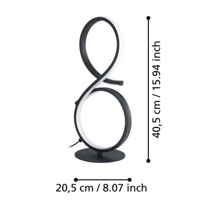 Eglo - LED-Tischleuchte LED/11,4W/230V 3000K schwarz