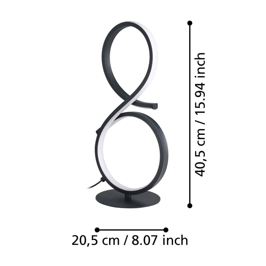 Eglo - LED-Tischleuchte LED/11,4W/230V 3000K schwarz