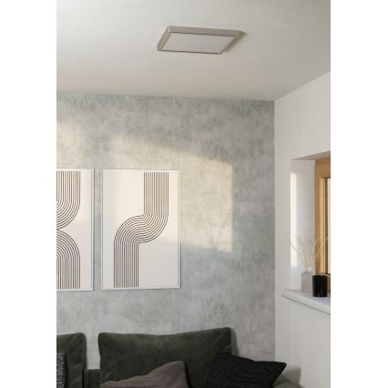 Eglo - LED-Deckenleuchte LED/13W/230V 2700/4000/6500K 29x29 cm mattchrom