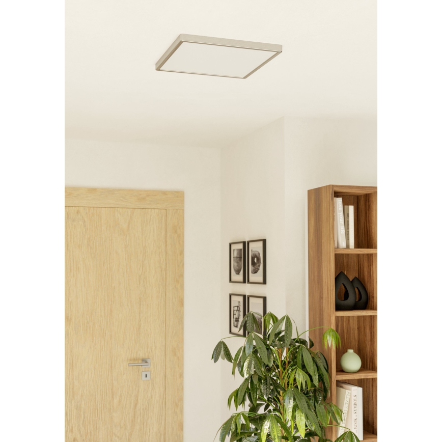 Eglo - LED-Deckenleuchte LED/17,5W/230V 2700/4000/6500K 39x39 cm mattchrom