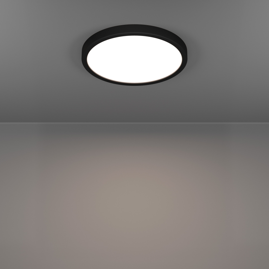 Eglo - LED-Badezimmer-Deckenleuchte, 14,2 W, 230 V, 2700/4000/6500 K, Ø 27,8 cm, IP44, schwarz