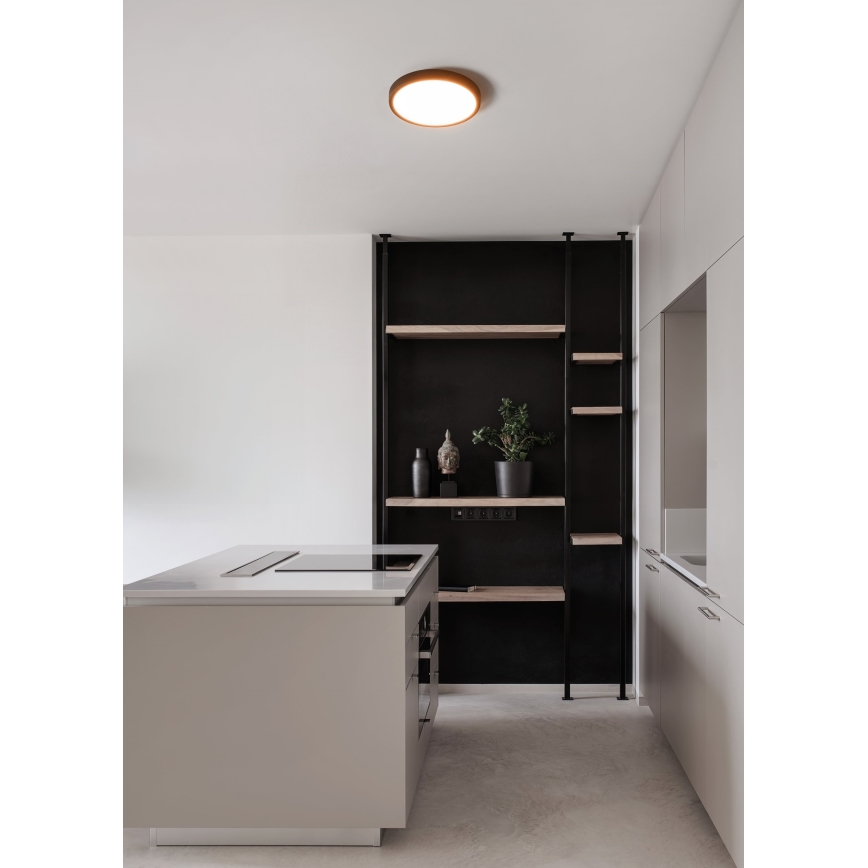 Eglo - LED-Badezimmer-Deckenleuchte, 14,2 W, 230 V, 2700/4000/6500 K, Ø 27,8 cm, IP44, schwarz