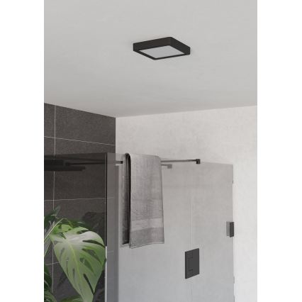 Eglo - LED-Badezimmer-Deckenleuchte LED/7W/230V 2700/4000/6500K 15x15 cm IP44 schwarz