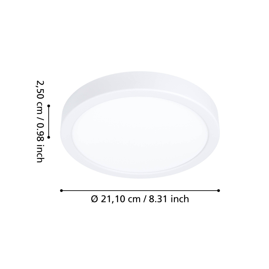 Eglo - LED-Badezimmer-Deckenleuchte LED/11,5W/230V 2700/4000/6500K Ø 21,1 cm IP44 weiß