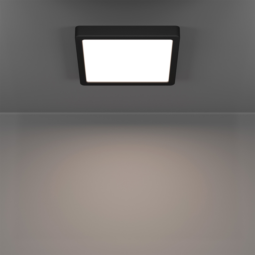 Eglo - LED RGBW dimmbare Badezimmer-Deckenleuchte LED/10,5W/230V 2700-6500K 22x22 cm IP44 schwarz