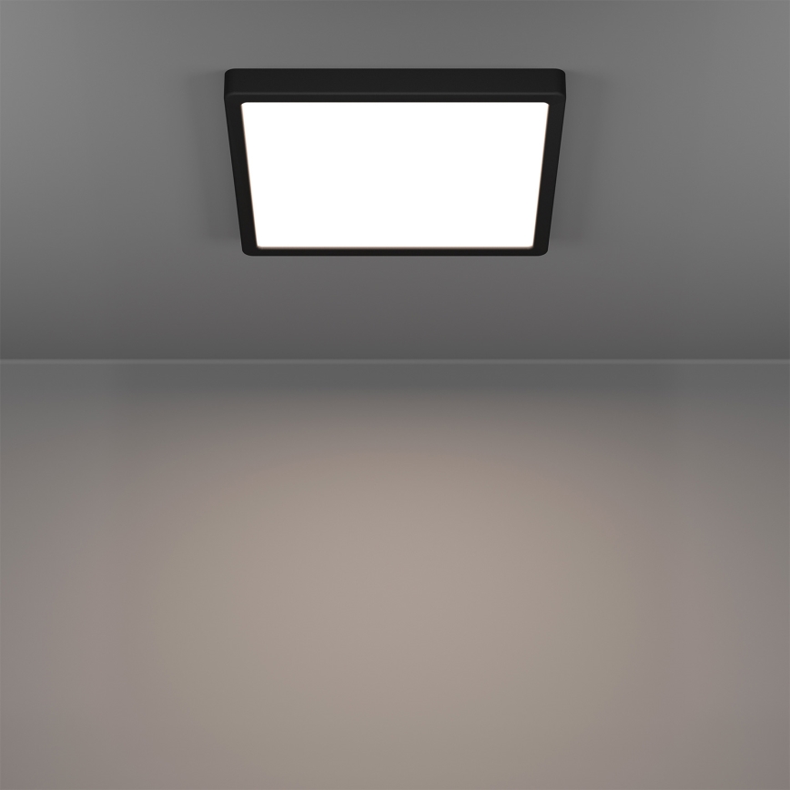 Eglo - LED RGBW, dimmbare Badezimmer-Deckenleuchte LED/13,5W/230V 2700-6500K 29,5x29,5 cm IP44 schwarz