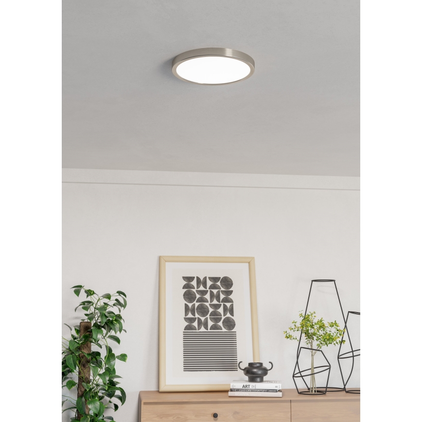 Eglo - LED RGBW dimmbare Deckenleuchte für Badezimmer LED/14,3W/230V 2700-6500K Ø 27,8 cm IP44 mattchrom