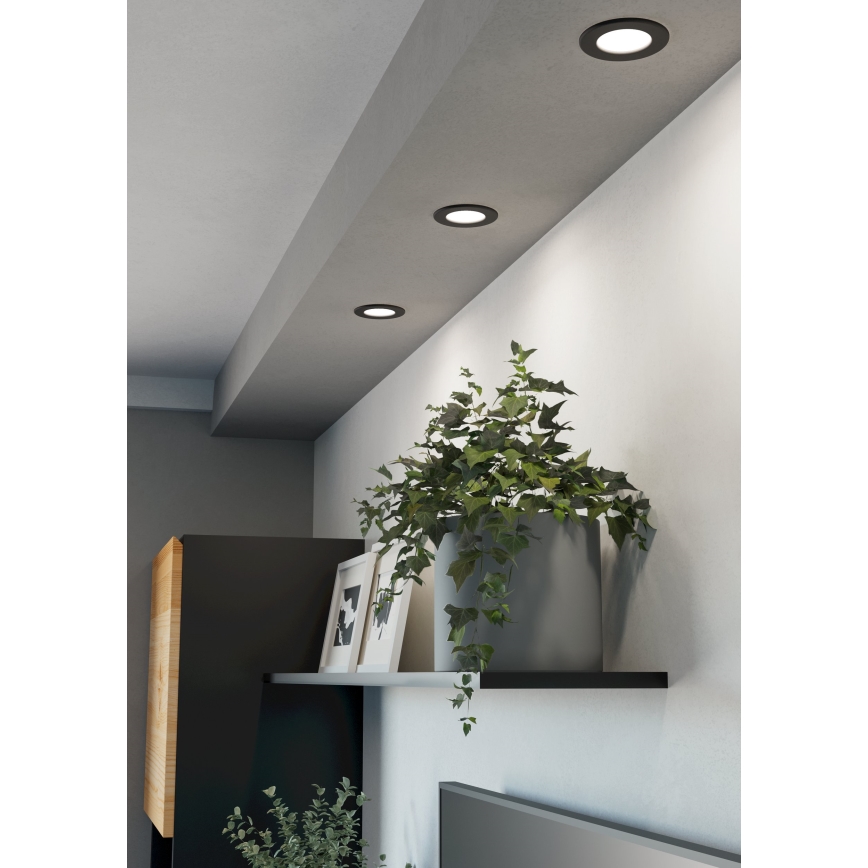Eglo - LED-Einbauleuchte LED/3,7W/230V 2700/4000/6500K Ø 8,8 cm schwarz