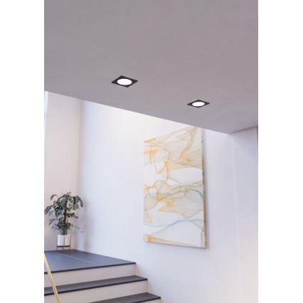 Eglo - LED Einbauleuchte LED/18,5W/230V 2700/4000/6500K 21,6x21,6 cm schwarz